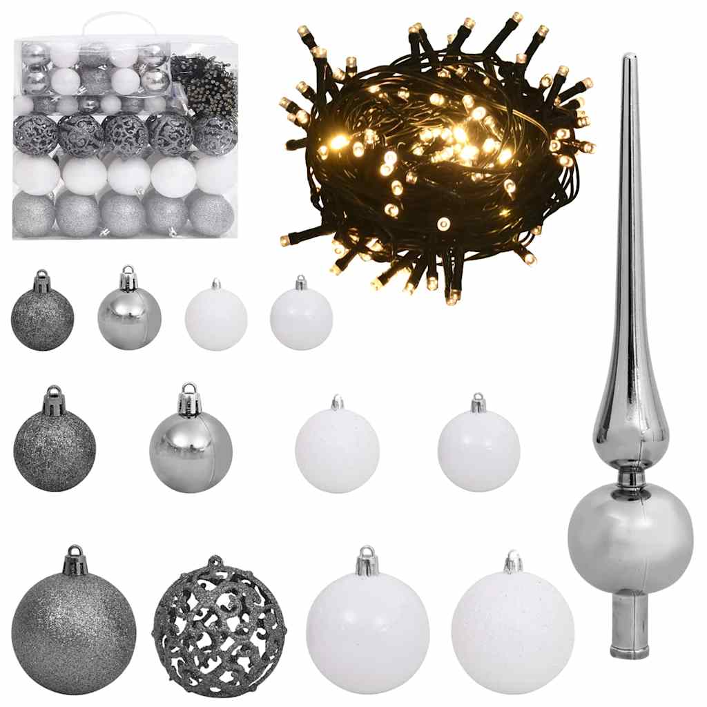 Kunstkerstboom met 150 LED Groen 120 cm PVC en Plastic en Staal – afbeelding 11