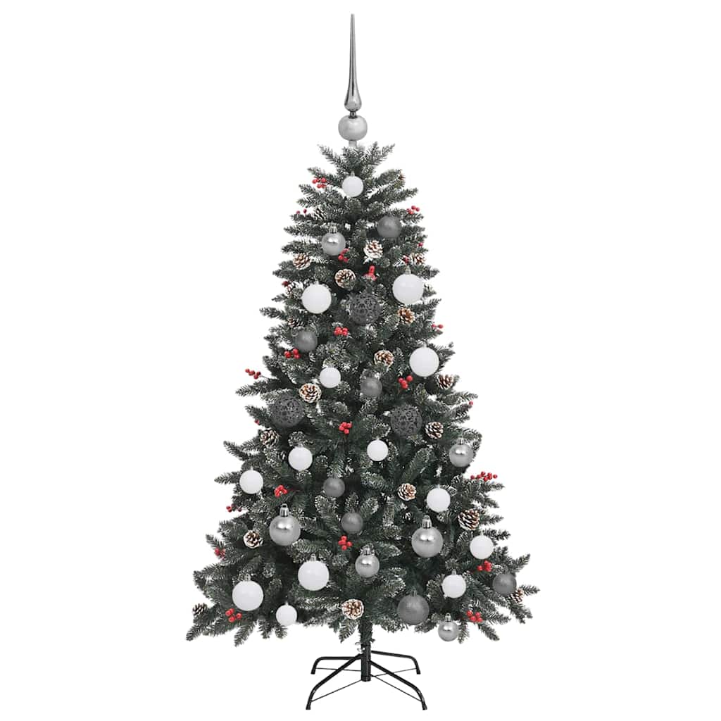 Kunstkerstboom met 150 LED Groen 120 cm PVC en Plastic en Staal – afbeelding 5