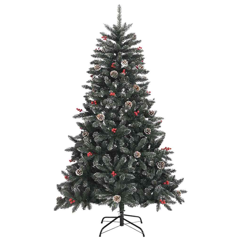 Kunstkerstboom met 150 LED Groen 120 cm PVC en Plastic en Staal – afbeelding 6
