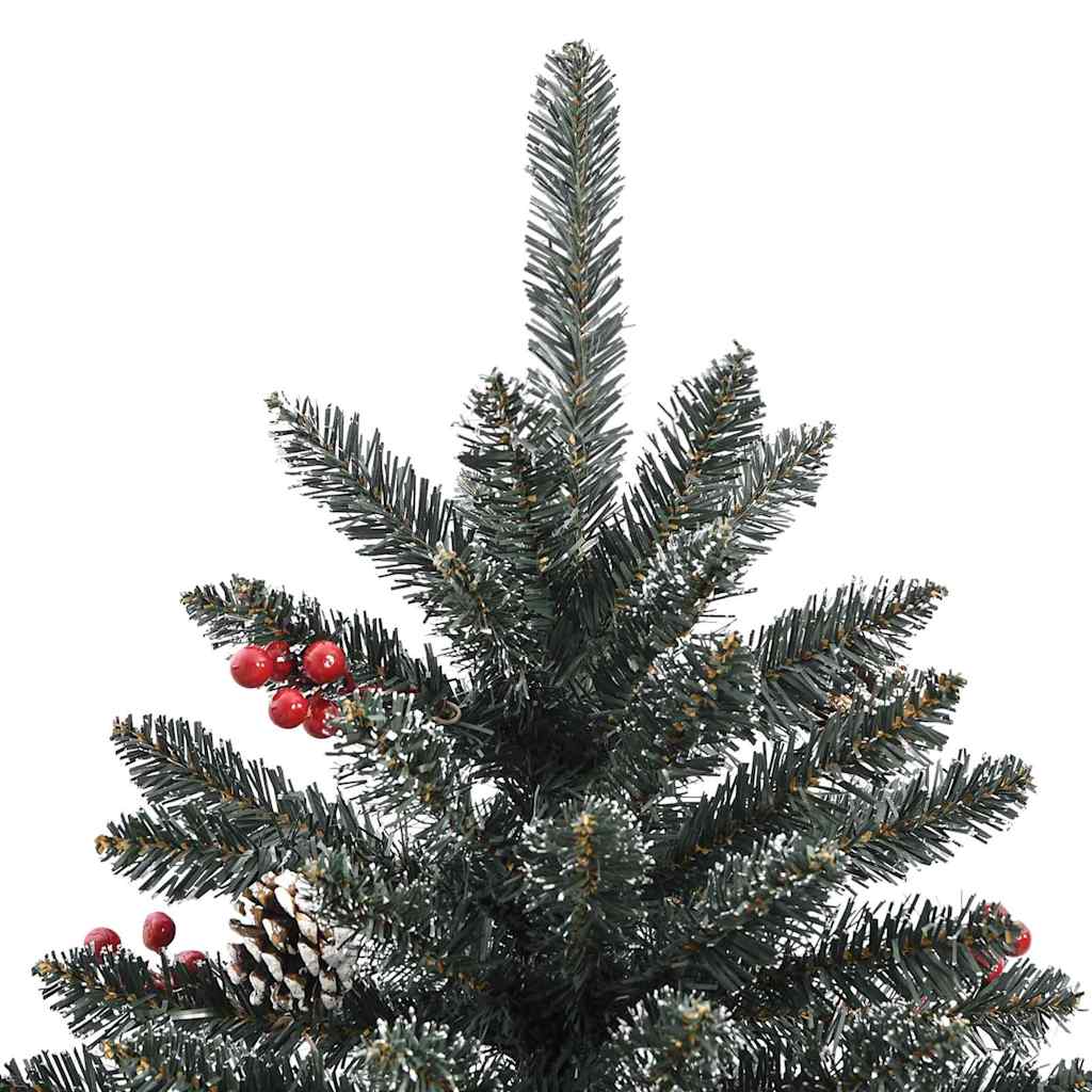 Kunstkerstboom met 300 LED Groen 210 cm PVC en Plastic en Staal – afbeelding 8