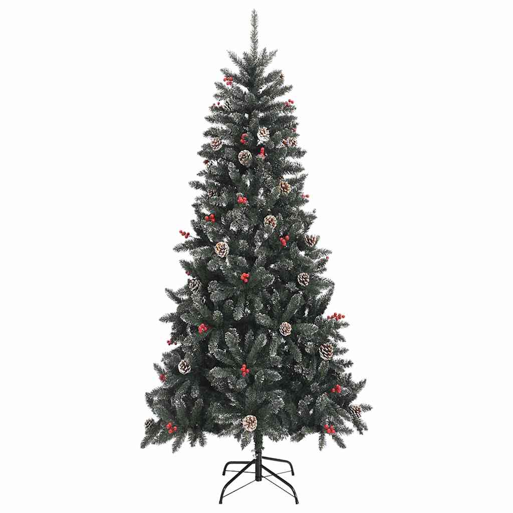 Kunstkerstboom met 300 LED Groen 240 cm PVC en Plastic en Staal – afbeelding 6