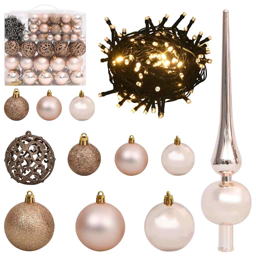 Kunstkerstboom met 300 LED Groen 240 cm PVC en Plastic en Staal – afbeelding 7