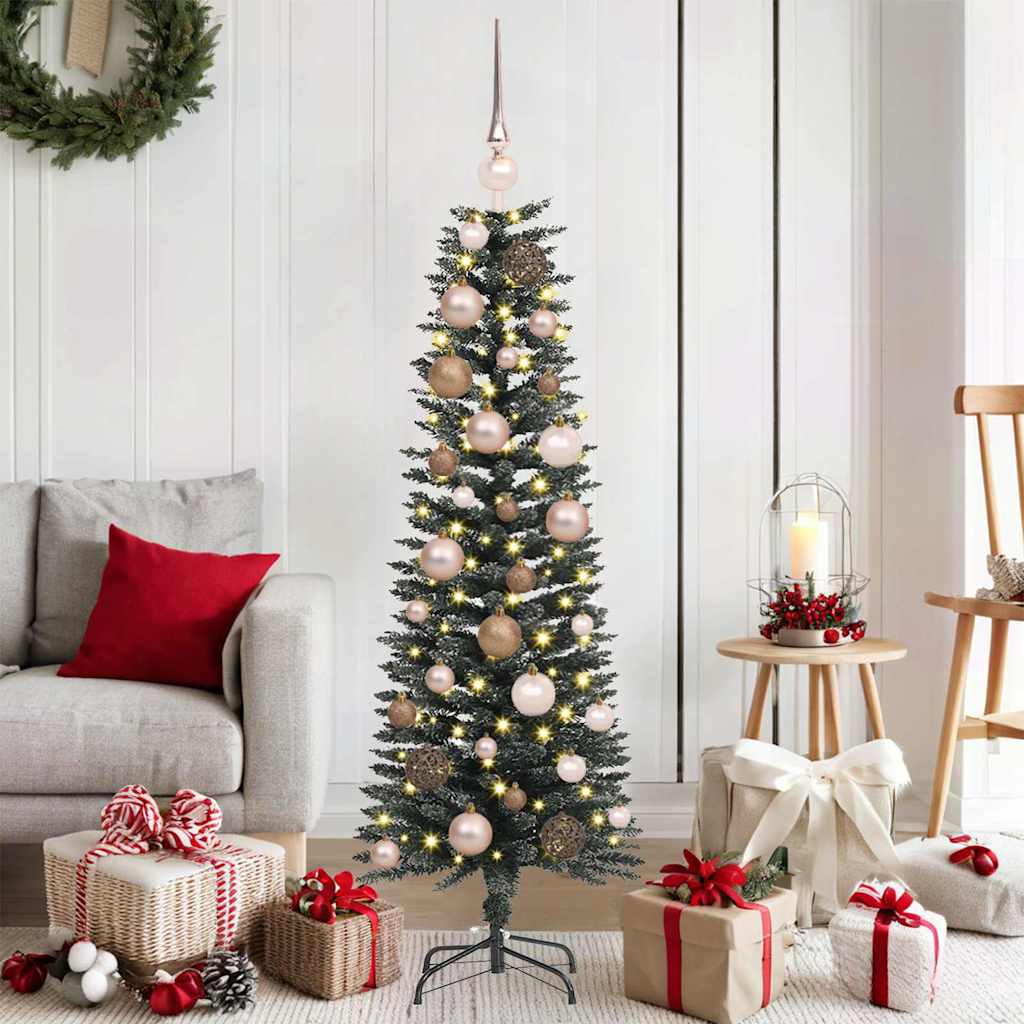 Kunstkerstboom met 150 LED Groen 120 cm PVC en Plastic en Staal