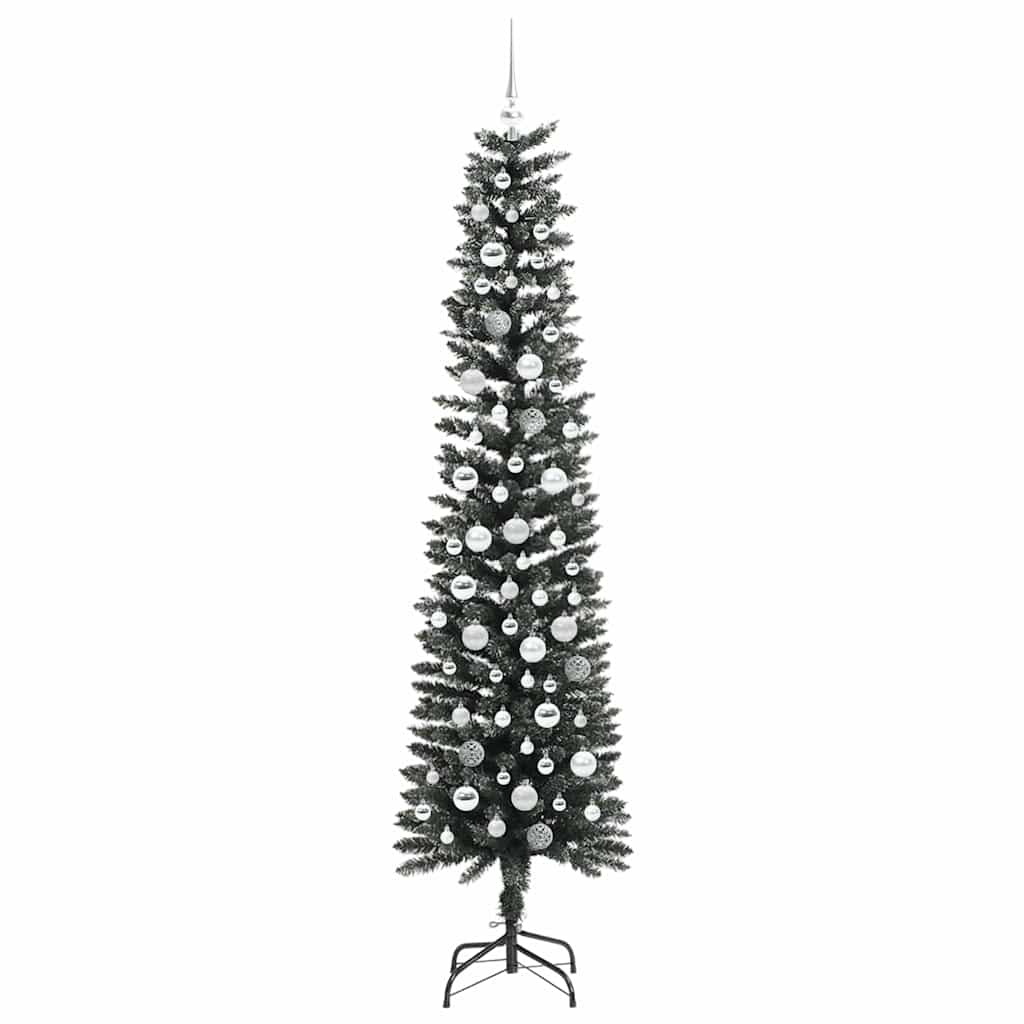 Kunstkerstboom met 300 LED Groen 210 cm PVC en Plastic en Staal – afbeelding 4