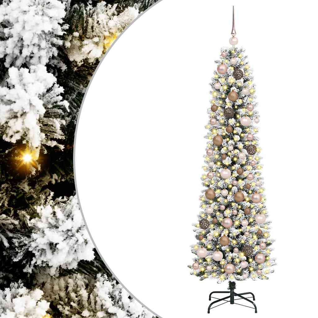 Kunstkerstboom Wit 180 cm PVC en Metaal en Plastic – afbeelding 2