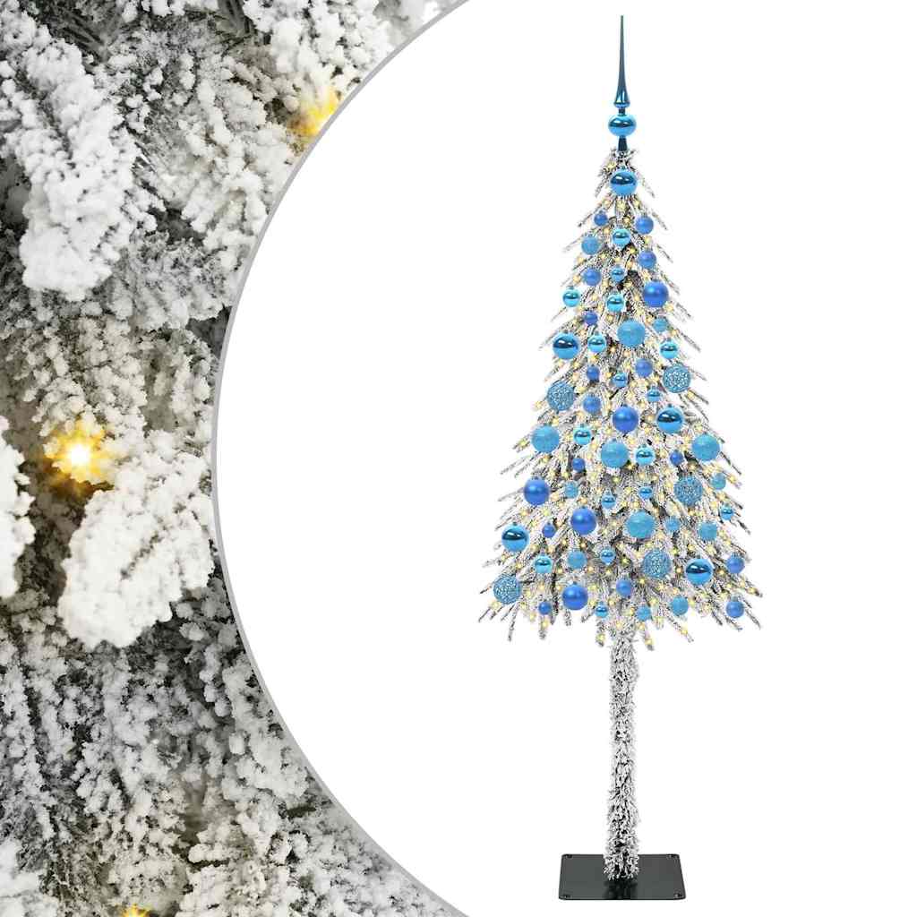 Kerstboom met 300 LED met standaard Wit 180 cm PE en staal – afbeelding 2