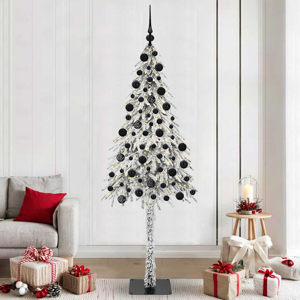 Kerstboom met 300 LED met standaard Wit 210 cm PE en staal – afbeelding 1