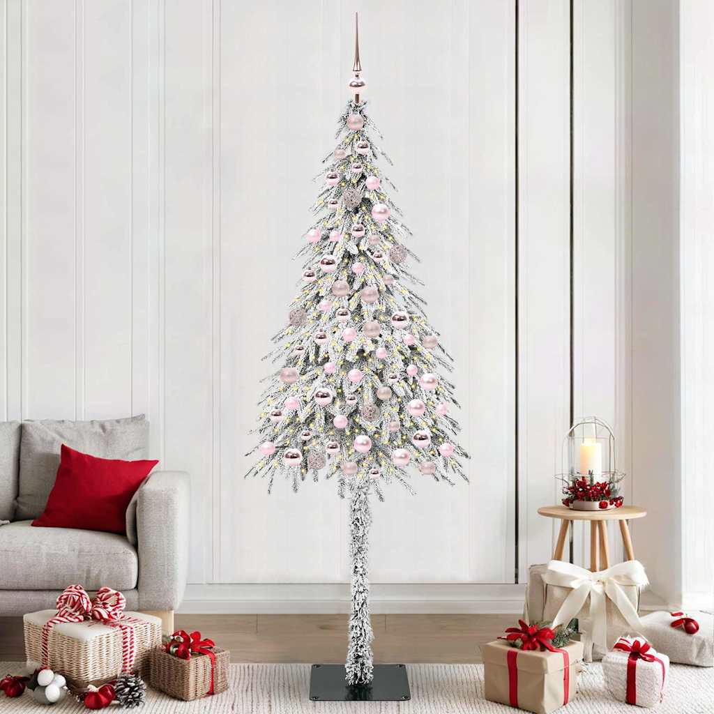 Kerstboom met 300 LED met standaard Wit 210 cm PE en staal – afbeelding 1