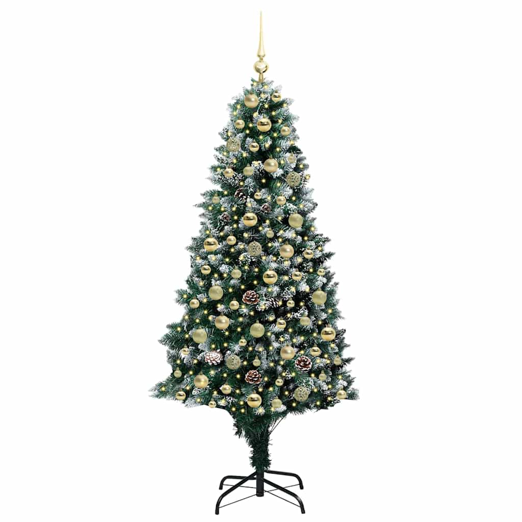Kunstkerstboom Groen 180 cm PVC en Staal en Kunststof – afbeelding 3