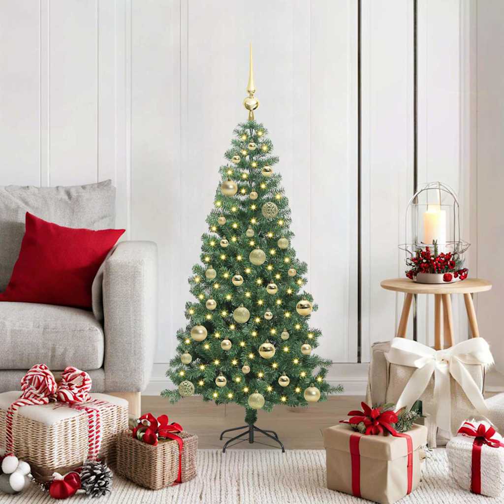Kerstboom met 150 LED met standaard Groen 120 cm PVC – afbeelding 1