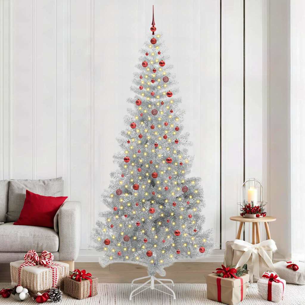 Kerstboom Zilver 240 cm PET – afbeelding 1
