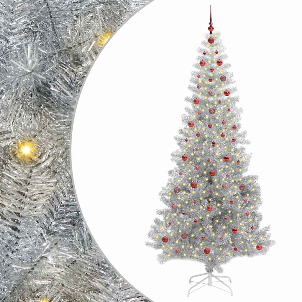 Kerstboom Zilver 240 cm PET – afbeelding 2