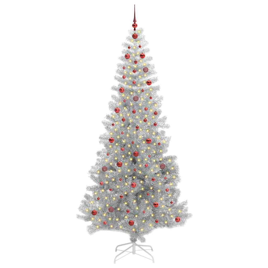 Kerstboom Zilver 240 cm PET – afbeelding 3