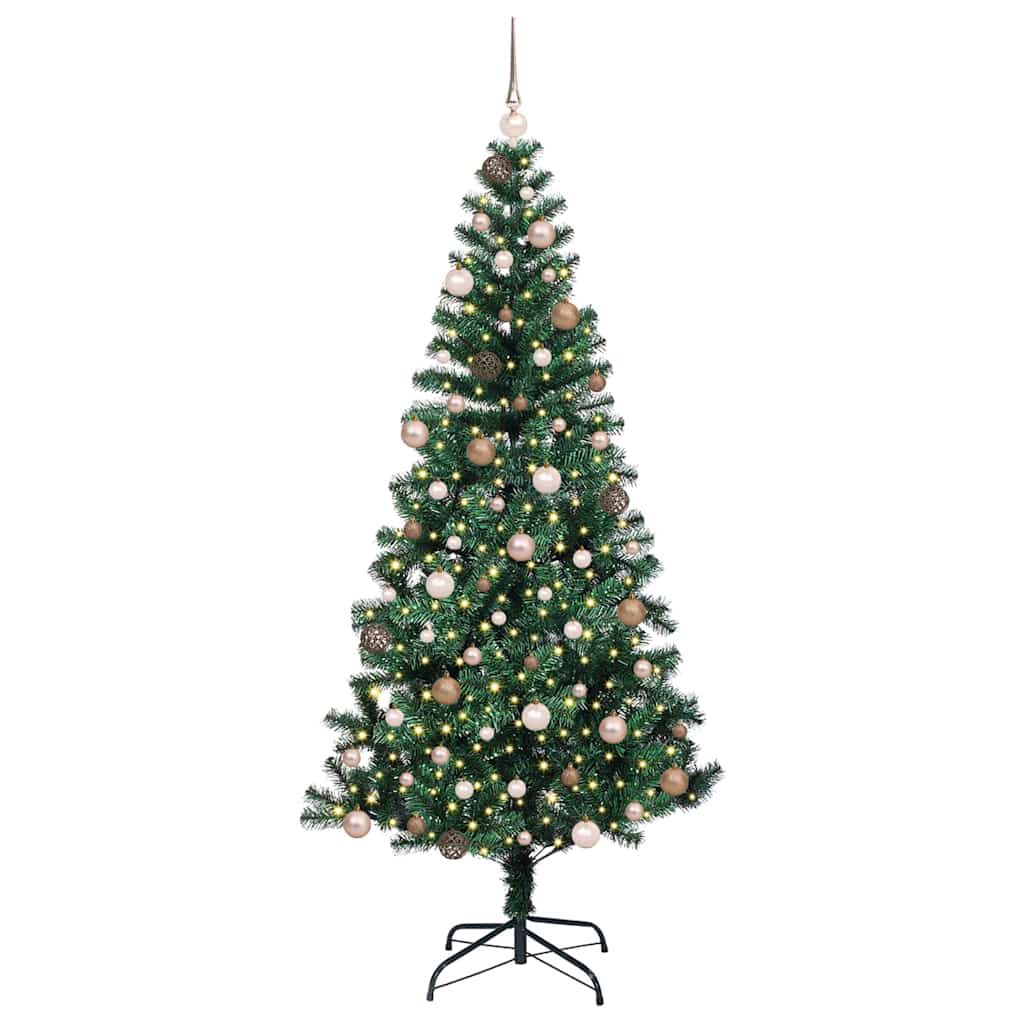 Kunstmatig Voorverlicht Kerstboom Groen 210 cm PVC en Metaal – afbeelding 3