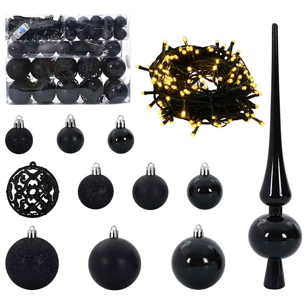 Kunstmatige Kerstboom Sneeuw Gevlochten met LED Licht 120 cm – afbeelding 6