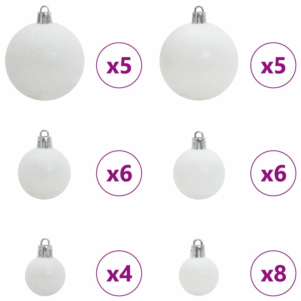 Kunstmatige Kerstboom Sneeuw Gevlochten met LED Licht 120 cm – afbeelding 7