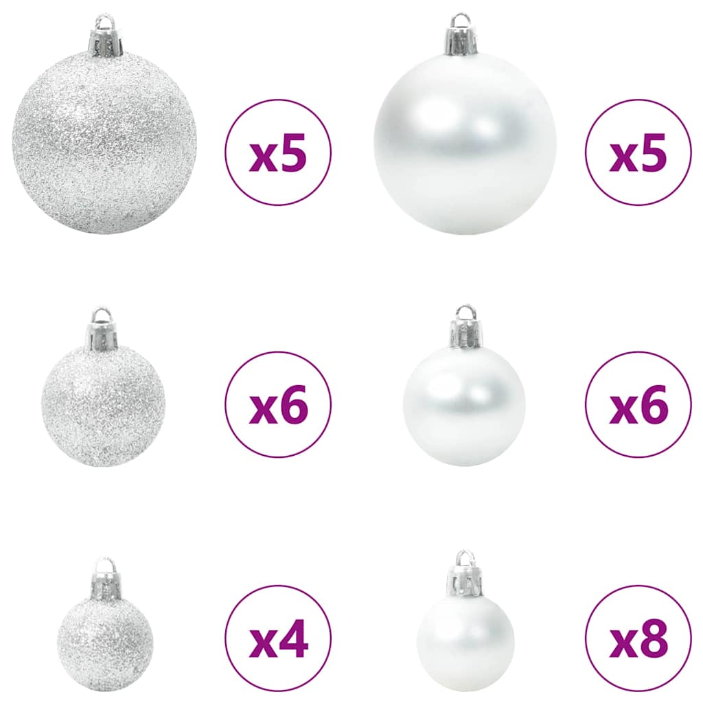 Kunstmatige Kerstboom Sneeuw Gevlochten met LED Licht 120 cm – afbeelding 7