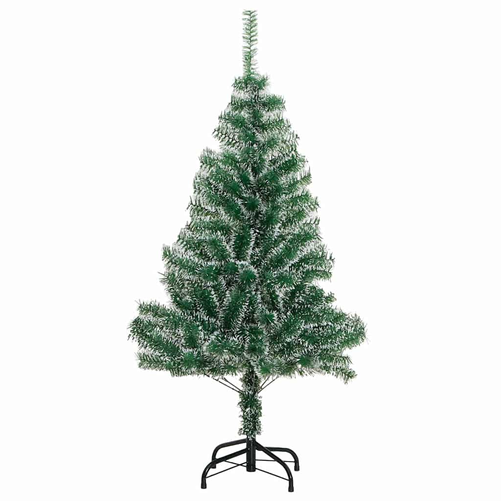 Kunstmatige Kerstboom Sneeuw Gevlochten met LED Licht 120 cm – afbeelding 5
