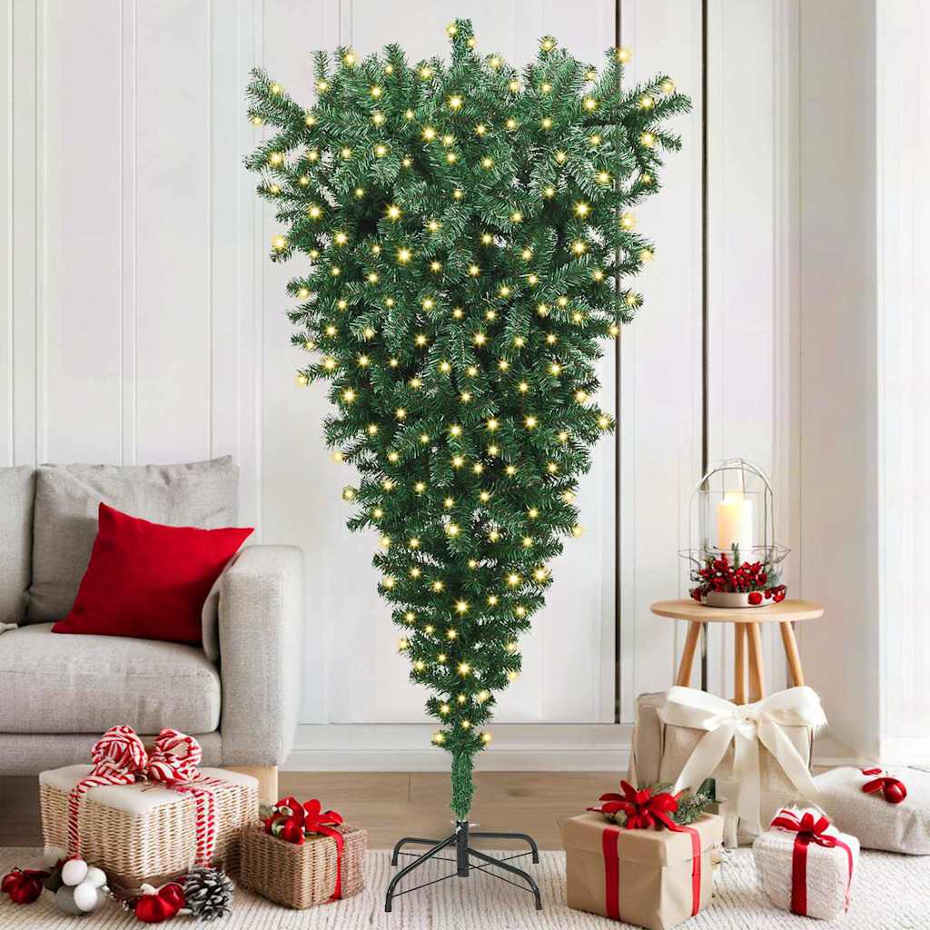 Understeboven Kunstmatige Voorverlichte Kerstboom Groen 180 cm – afbeelding 1