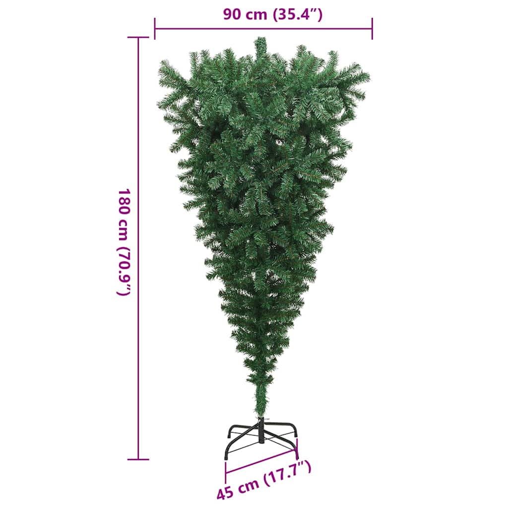 Understeboven Kunstmatige Voorverlichte Kerstboom Groen 180 cm – afbeelding 12