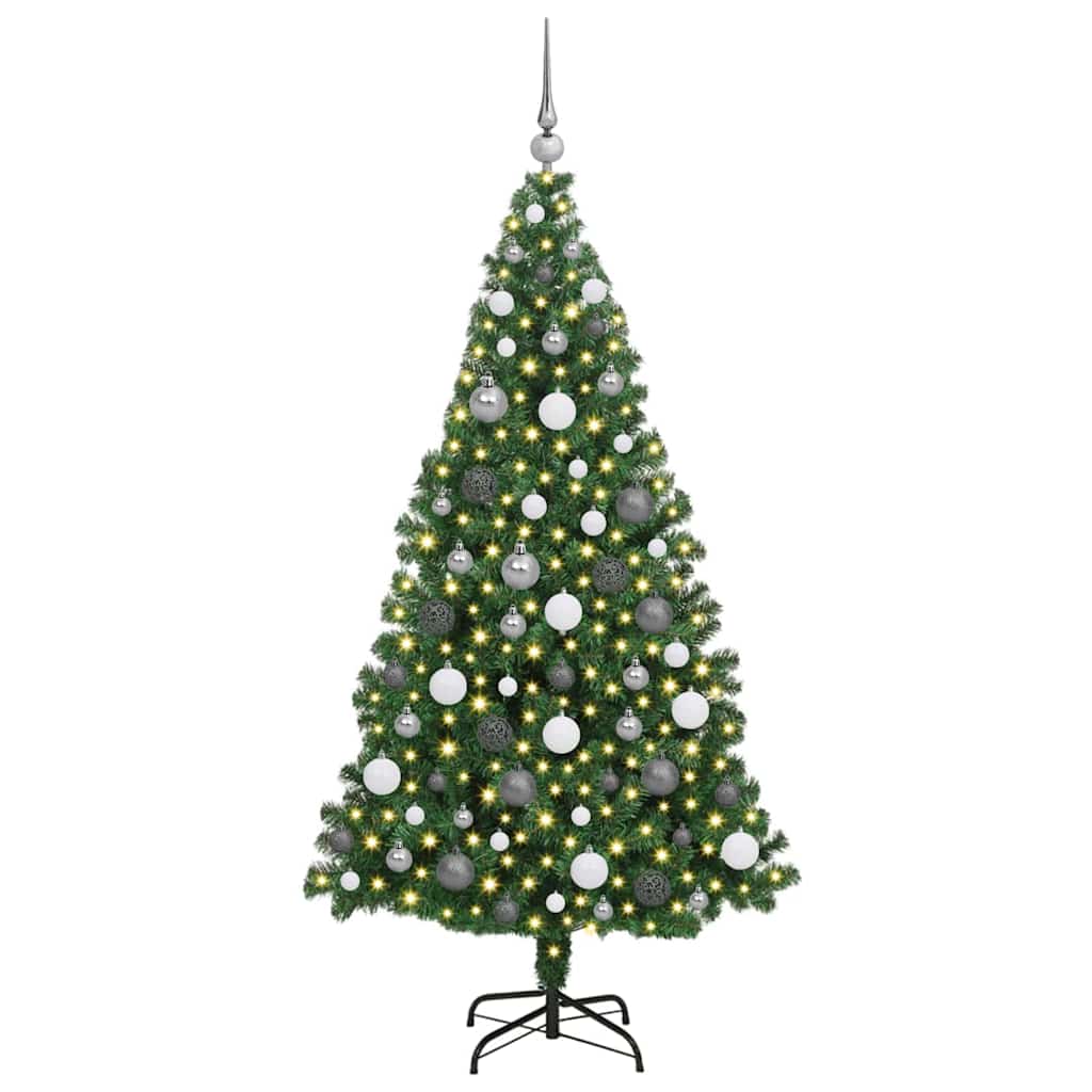 Kunstkerstboom Groen 180 cm PVC en Staal en Kunststof – afbeelding 3