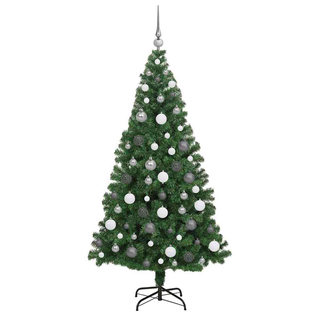 Kunstkerstboom Groen 180 cm PVC en Staal en Kunststof – afbeelding 5