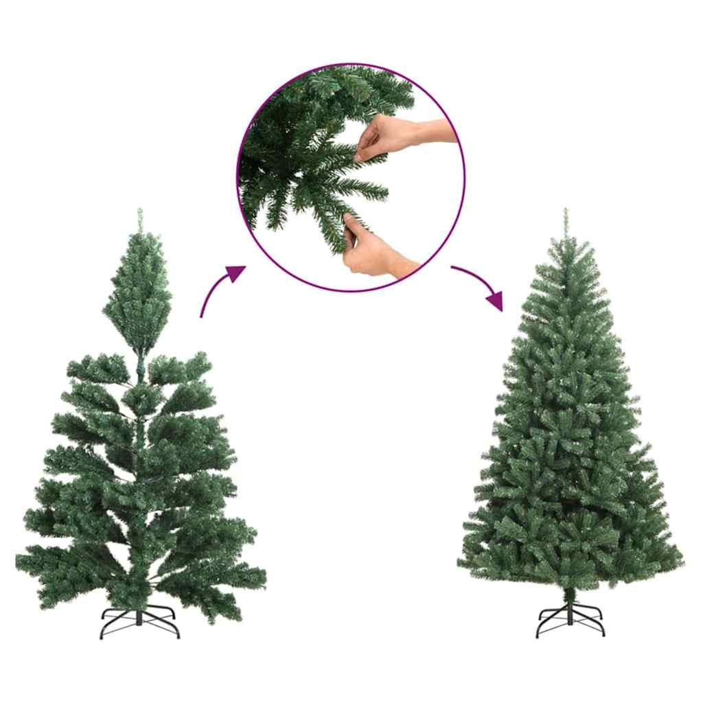 Kunstmatig Voorverlicht Kerstboom met 300 LED Roze 210 cm PVC – afbeelding 12