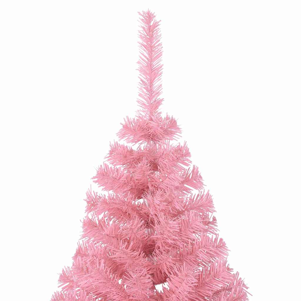 Kunstmatig Voorverlicht Kerstboom met 300 LED Roze 210 cm PVC – afbeelding 7