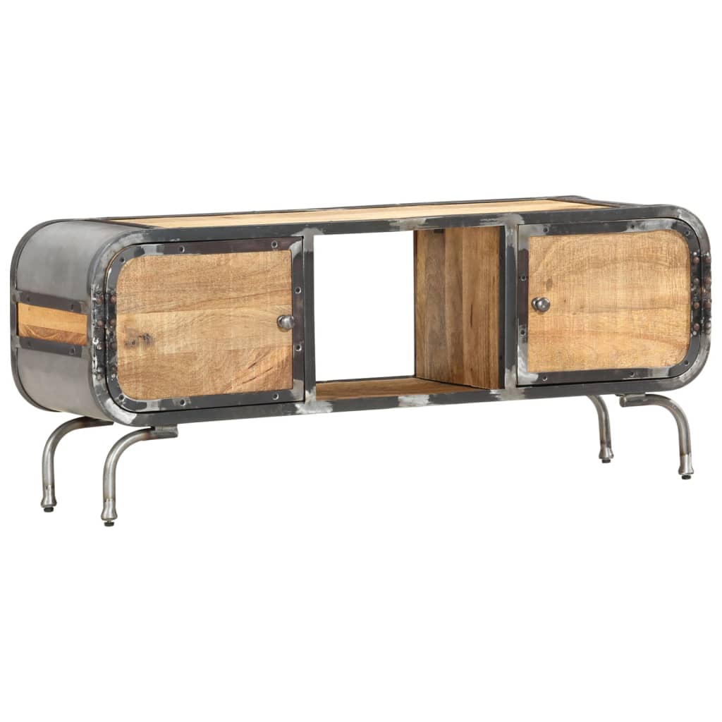 Tv-meubel 110x30x42 cm massief mangohout – afbeelding 1