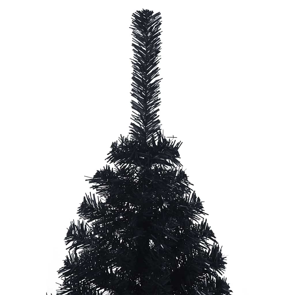 Kunstmatig Voorverlicht Kerstboom met 150 LED Zwart 120 cm PVC – afbeelding 12