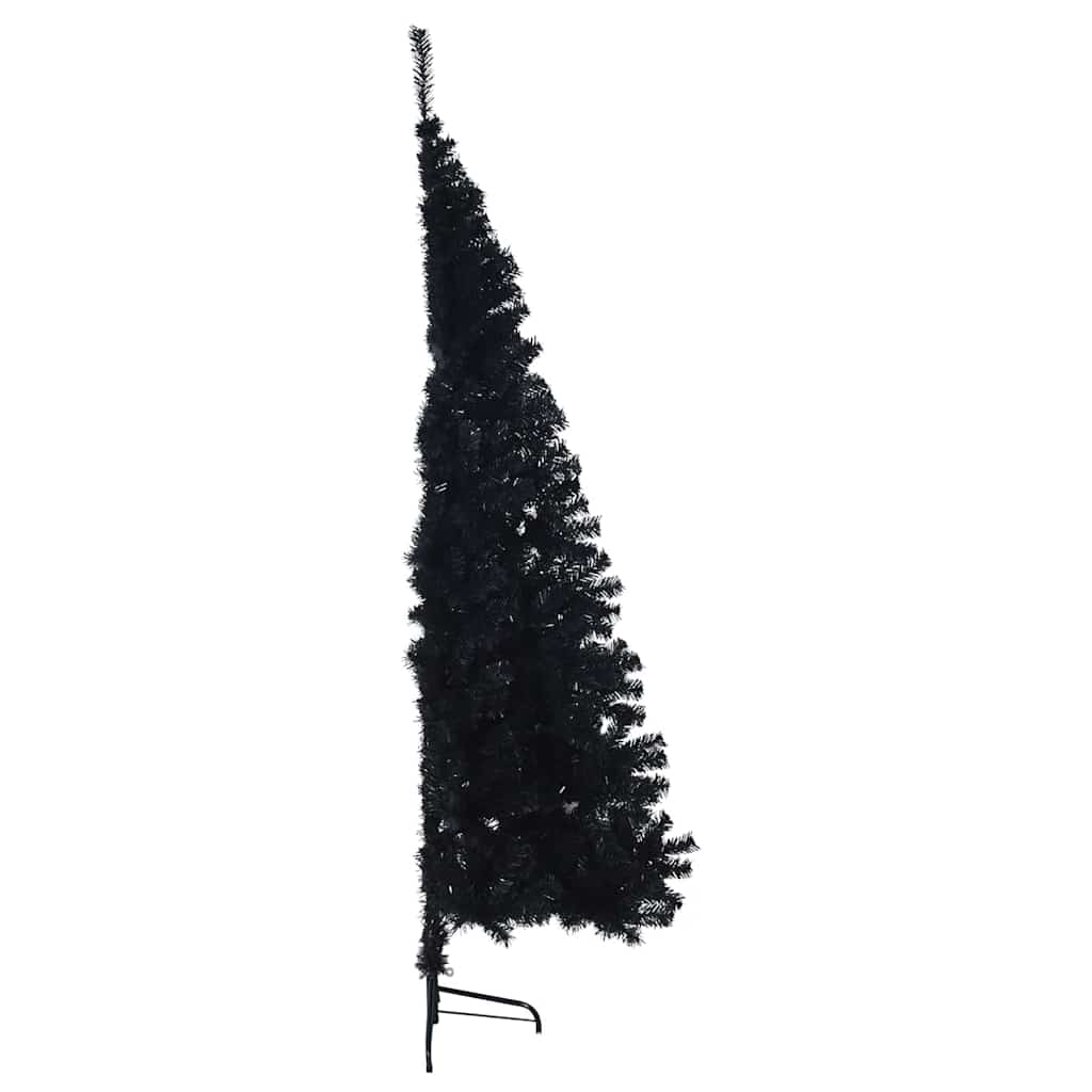 Kunstmatig Voorverlicht Kerstboom met 300 LED Zwart 240 cm PVC – afbeelding 6