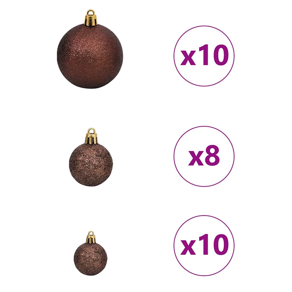 Kunstmatig Voorverlicht Kerstboom met 300 LED Zwart 240 cm PVC – afbeelding 8