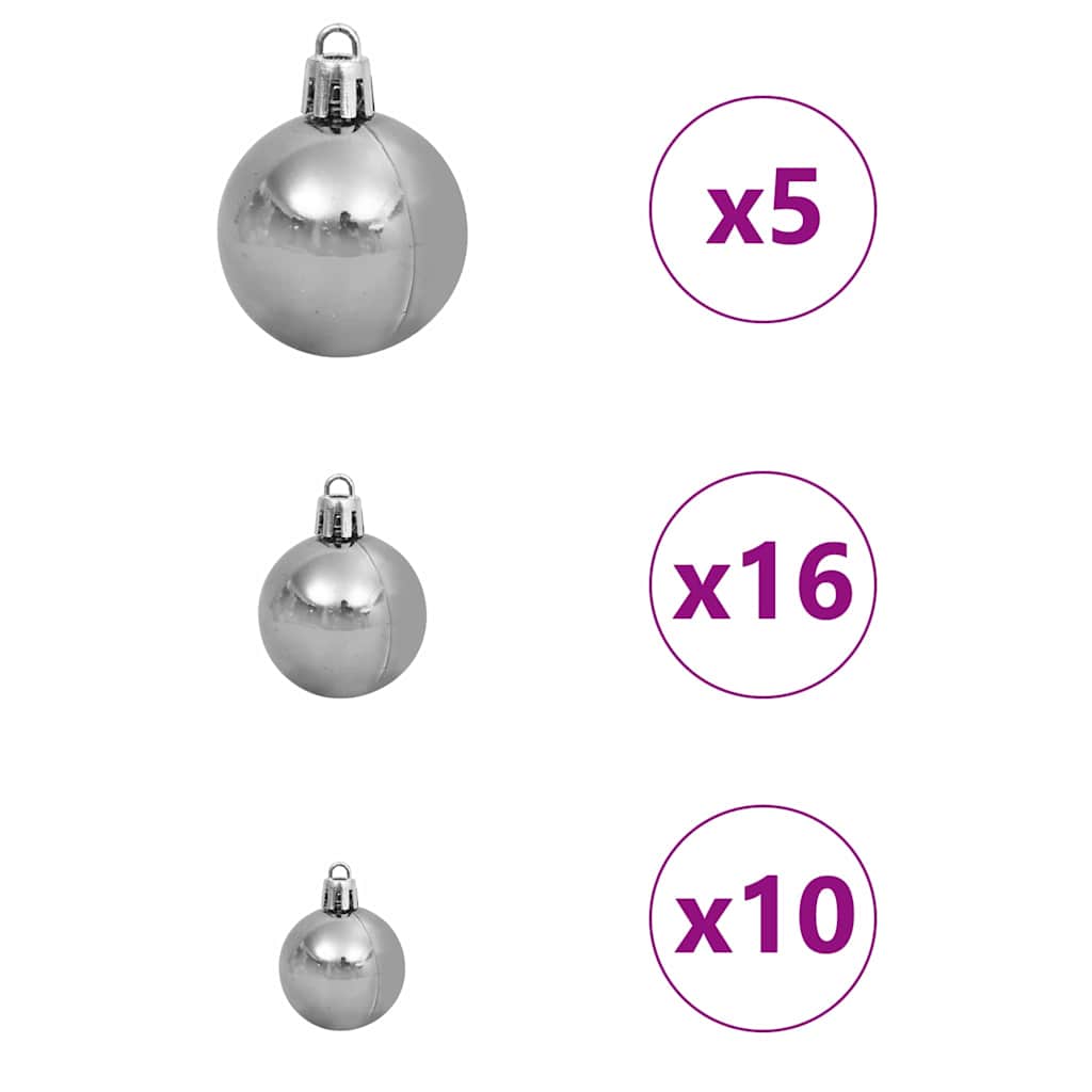 Kunstmatig Voorverlicht Kerstboom met 300 LED Zwart 240 cm PVC – afbeelding 10