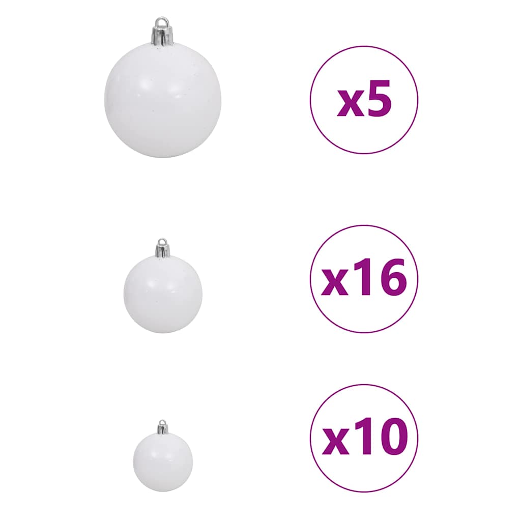 Kunstmatig Voorverlicht Kerstboom met 300 LED Zwart 240 cm PVC – afbeelding 11