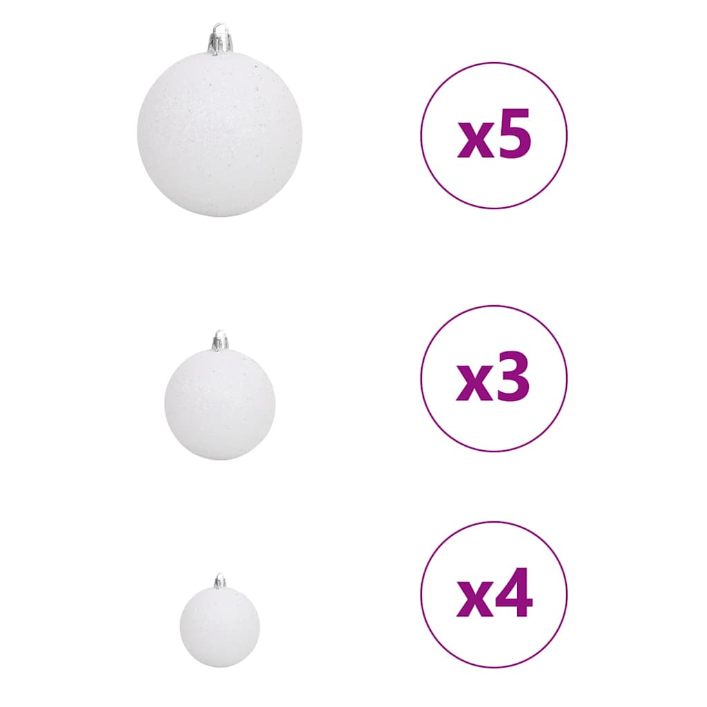Kunstmatig Voorverlicht Kerstboom met 150 LED Zilver 120 cm PET – afbeelding 8