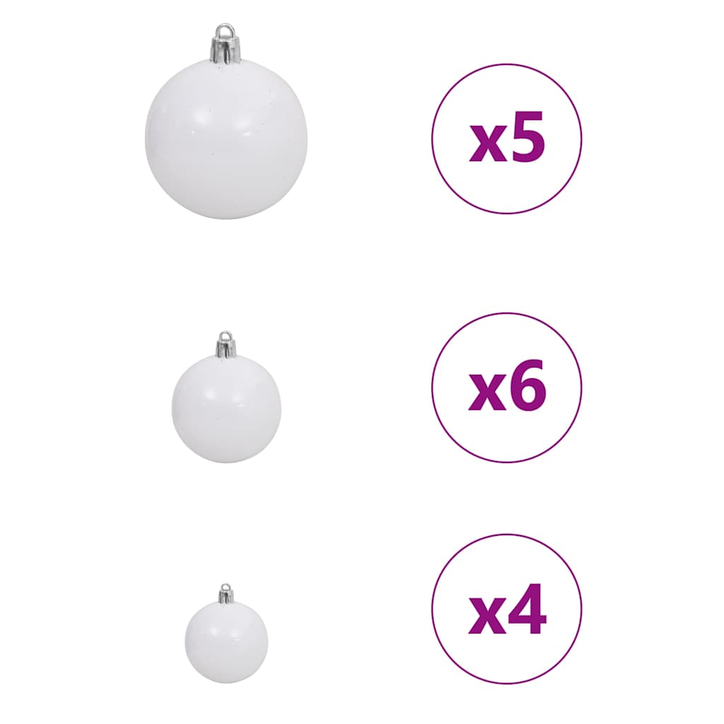 Kunstmatig Voorverlicht Kerstboom met 150 LED Zilver 120 cm PET – afbeelding 9
