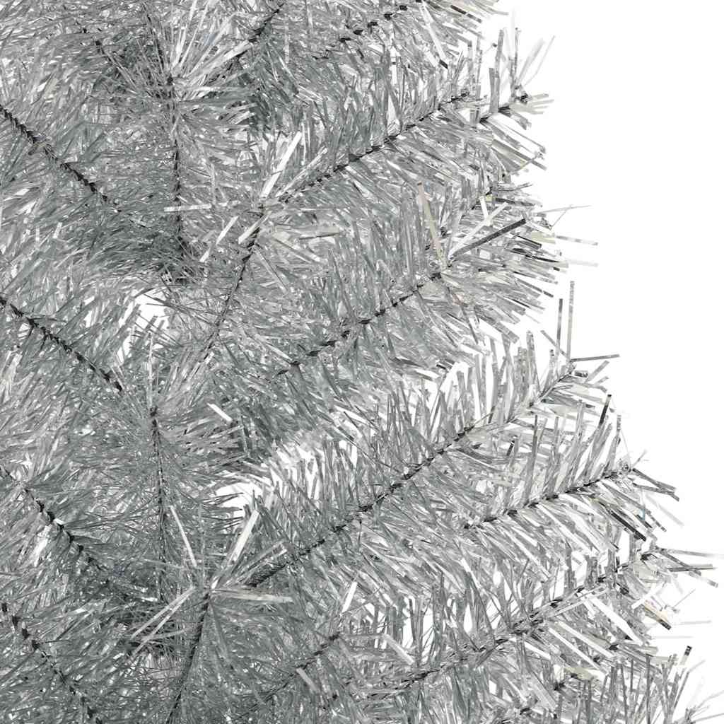 Kunstmatig Voorverlicht Kerstboom met 150 LED Zilver 150 cm PET – afbeelding 8