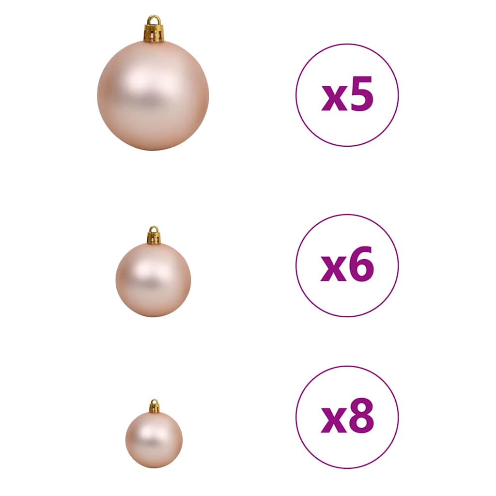 Kunstmatig Voorverlicht Kerstboom met 150 LED Zilver 150 cm PET – afbeelding 9