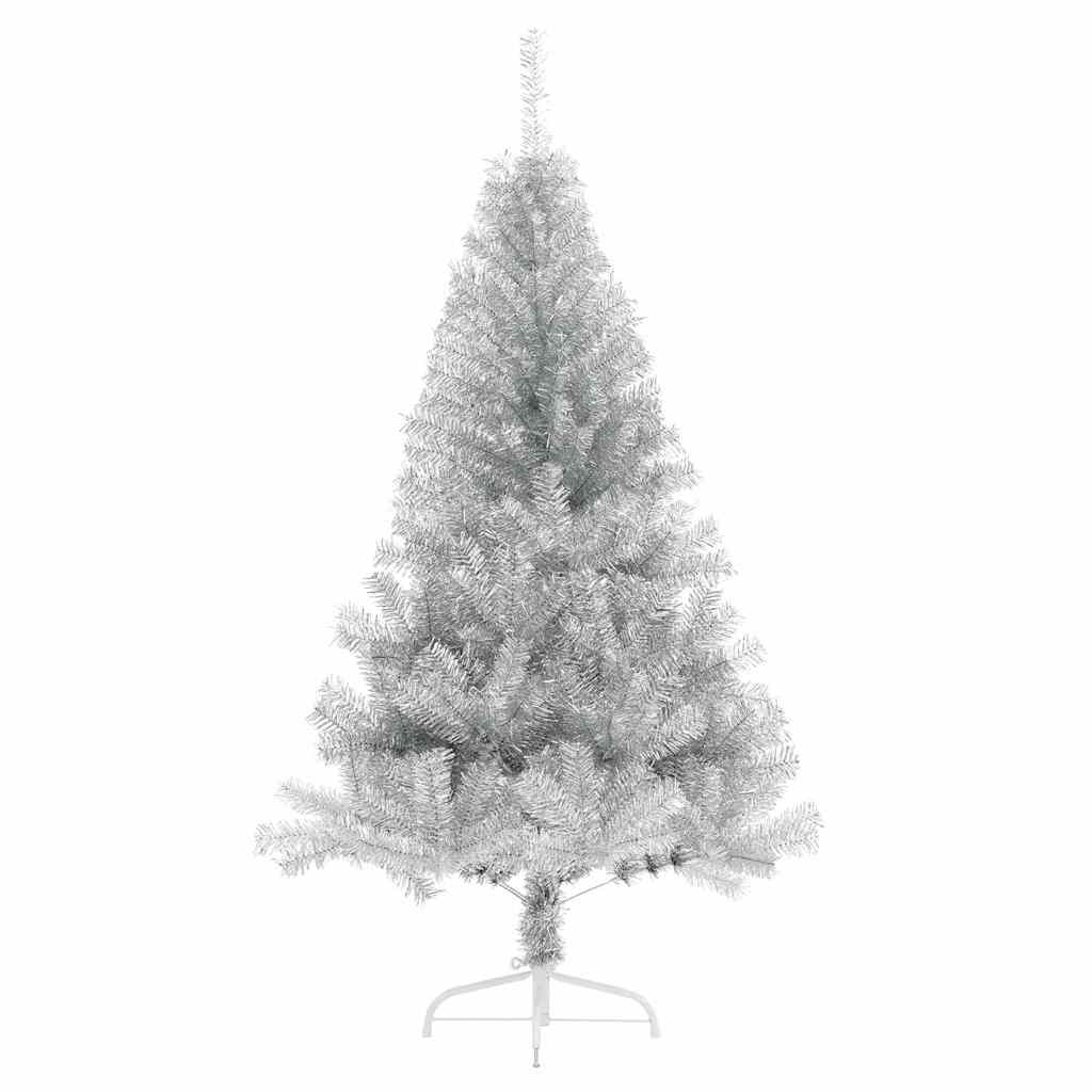 Kunstmatig Voorverlicht Kerstboom met 300 LED Zilver 180 cm PET – afbeelding 4