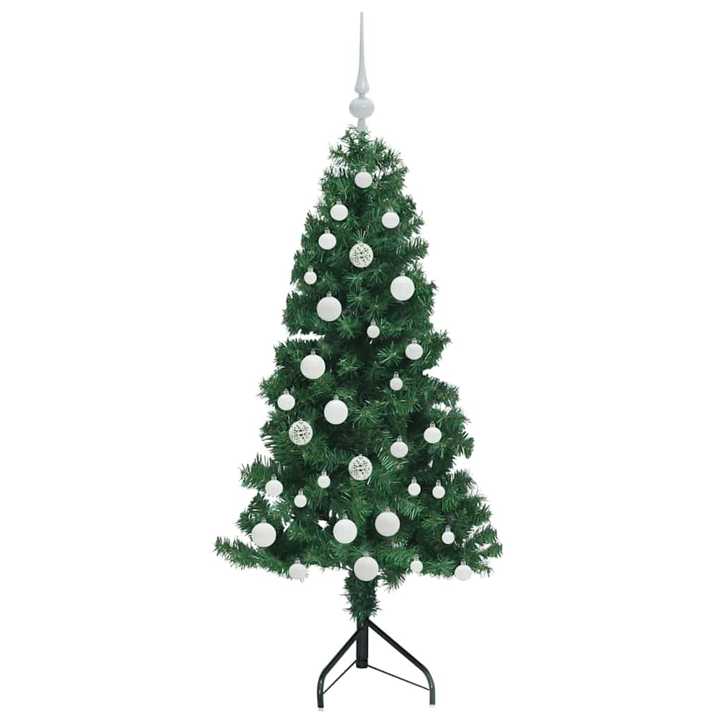 Hoek Kunstkerstboom met 150 LED Groen 150 cm PVC en Metaal – afbeelding 4