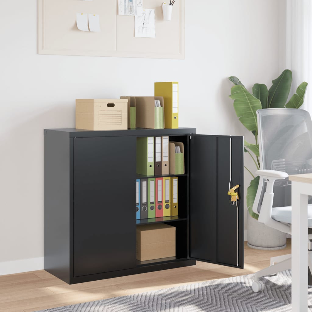 Archiefkast 90x40x90 cm staal antracietkleurig