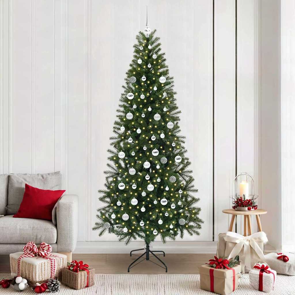 Kunstkerstboom met 300 LED met standaard Groen 210 cm PE en PVC