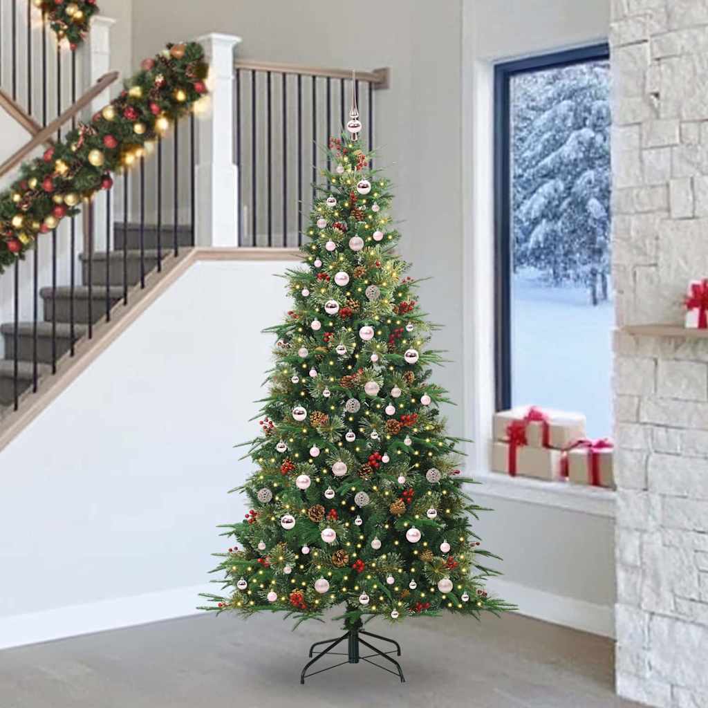 Kunstmatige Inklapbare Kerstboom Groen 240 cm PE en PVC
