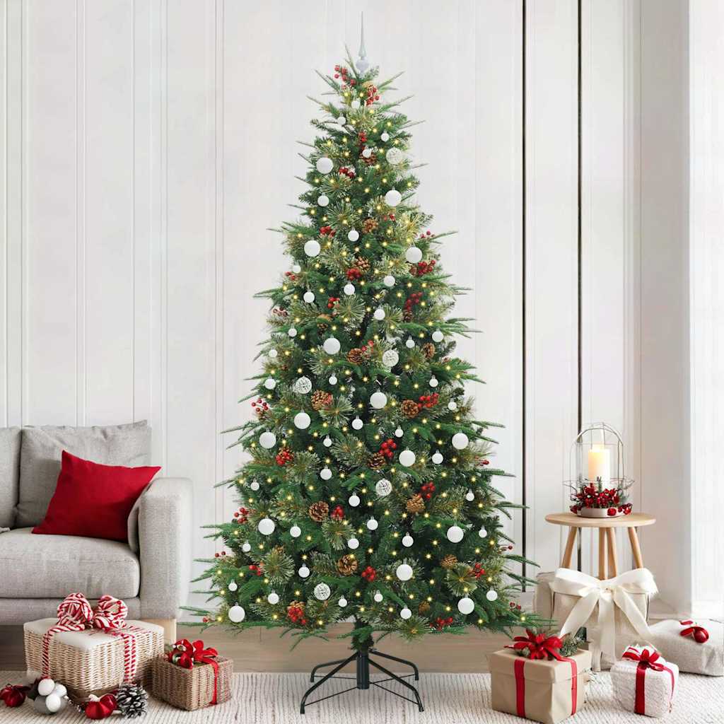 Kunstmatige Inklapbare Kerstboom Groen 240 cm PE en PVC