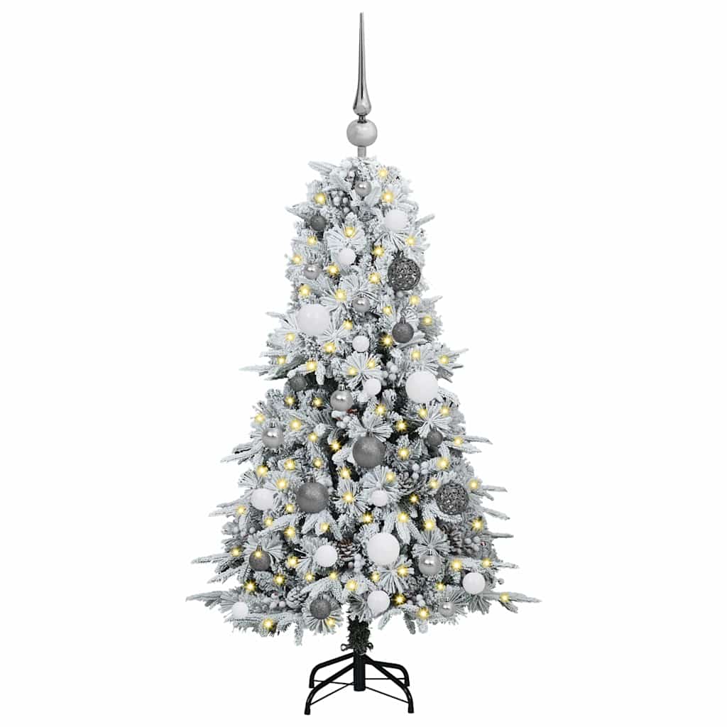 Kunstmatige Inklapbare Kerstboom Wit 120 cm PE en PVC – afbeelding 3