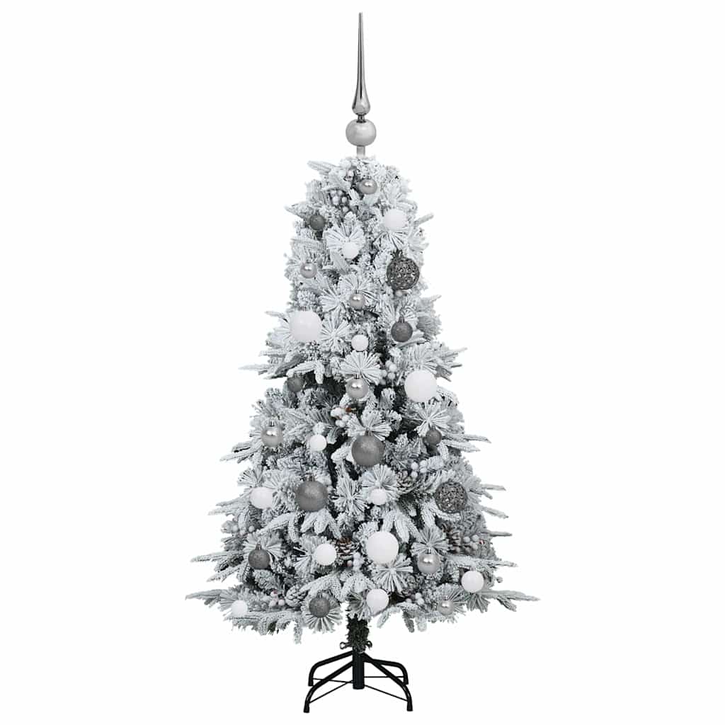 Kunstmatige Inklapbare Kerstboom Wit 120 cm PE en PVC – afbeelding 5