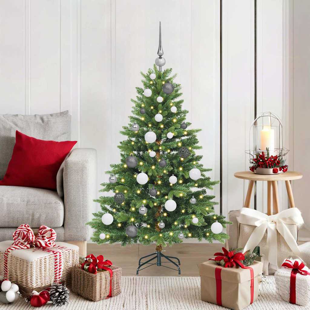 Kunstkerstboom met 150 LED met standaard Groen 120 cm PE en PVC – afbeelding 1