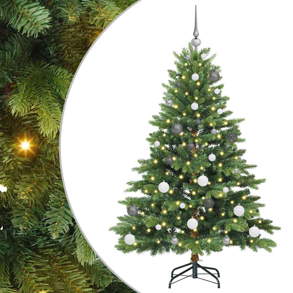 Kunstkerstboom met 150 LED met standaard Groen 150 cm PE en PVC – afbeelding 2