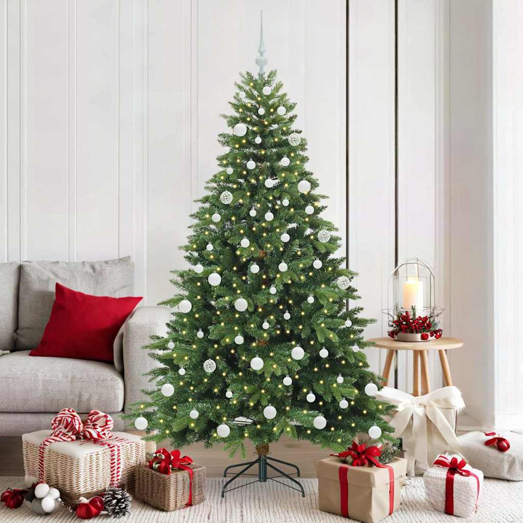 Kunstkerstboom met 300 LED met standaard Groen 180 cm PE en PVC – afbeelding 1