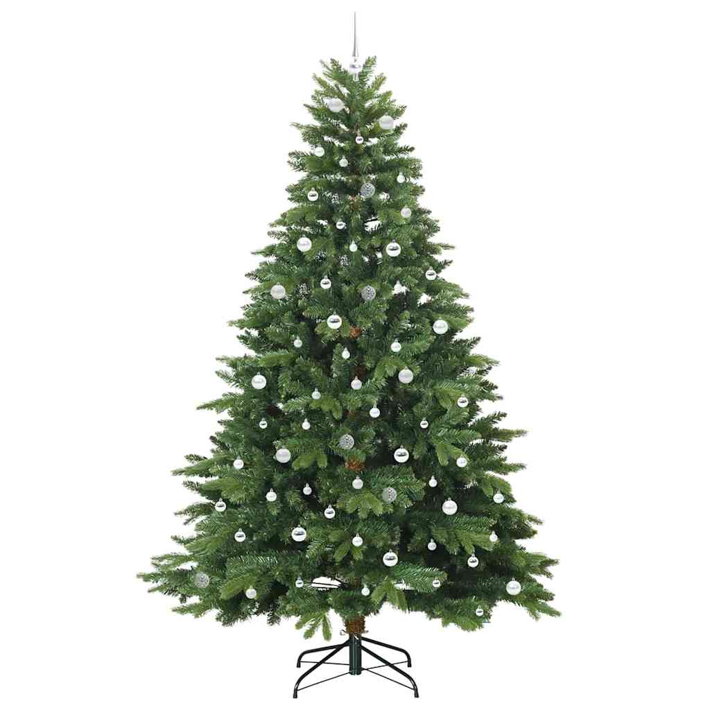 Kunstkerstboom met 300 LED met standaard Groen 240 cm PE en PVC – afbeelding 4